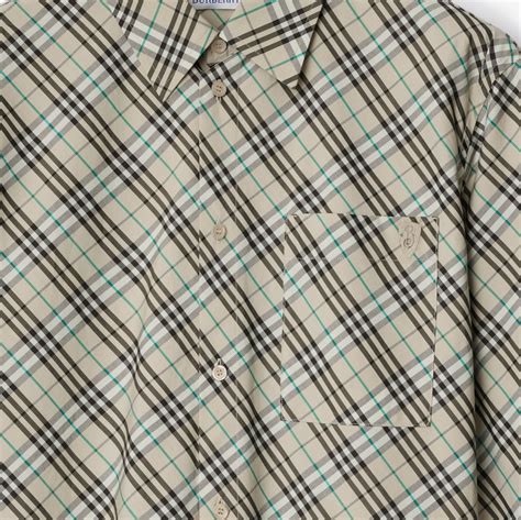 Camicia con vestibilità slim in cotone Check (Sabbia) 